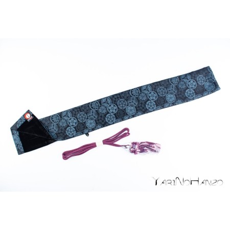 Wakizashi Bukuro Kamon (dark background) | Bag For Wakizashi