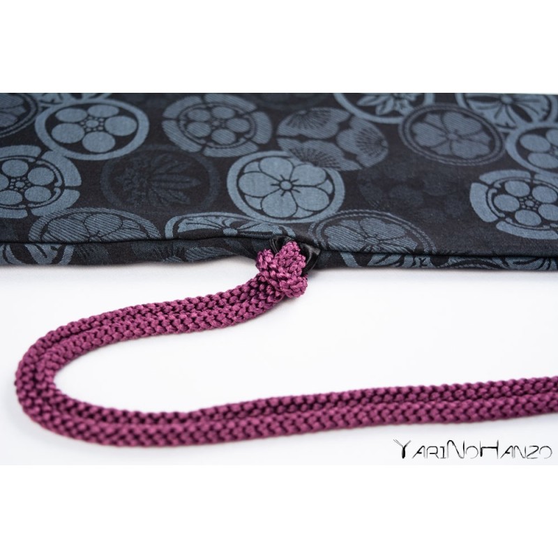 Wakizashi Bukuro Kamon (dark background) | Bag For Wakizashi