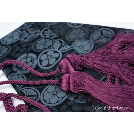 Wakizashi Bukuro Kamon (dark background) | Bag For Wakizashi