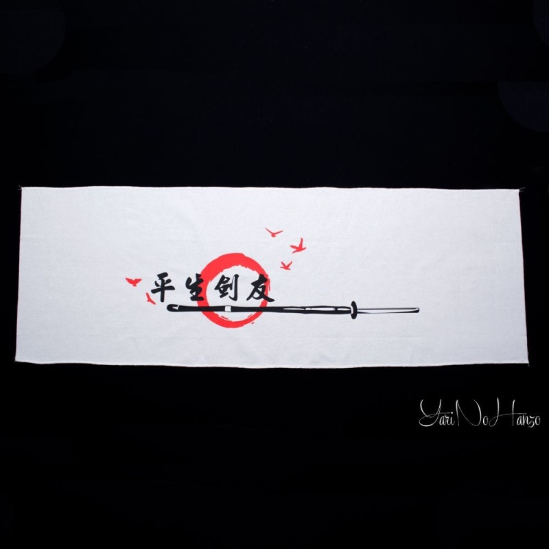 Tenugui Kendo | Tomodachi | White