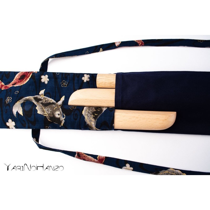 Aikido Bag KOI blue | Buki Bukuro KOI | Bag For Tanto, Bokken and Jo