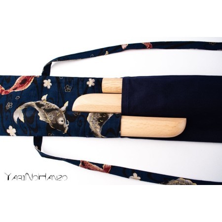 Aikido Bag KOI blue | Buki Bukuro KOI | Bag For Tanto, Bokken and Jo