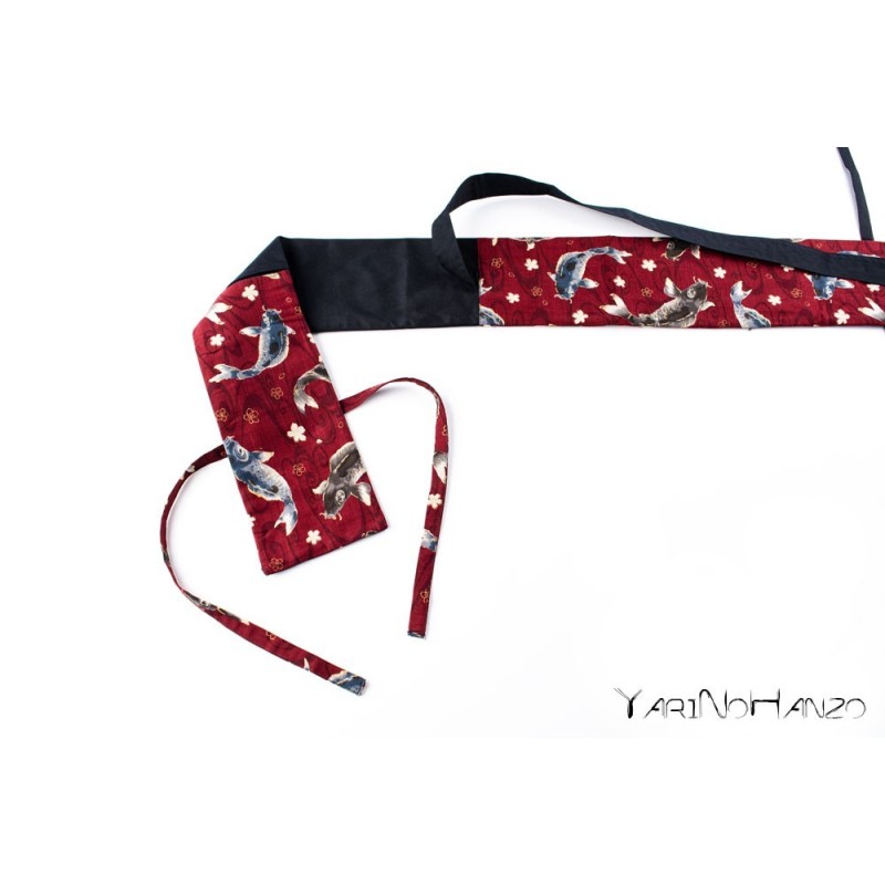 Aikido Bag KOI red | Buki Bukuro KOI | Bag For Tanto, Bokken and Jo