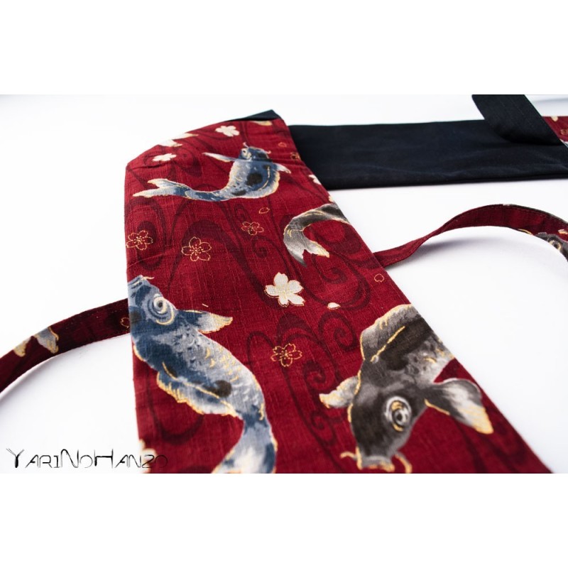 Aikido Bag KOI red | Buki Bukuro KOI | Bag For Tanto, Bokken and Jo