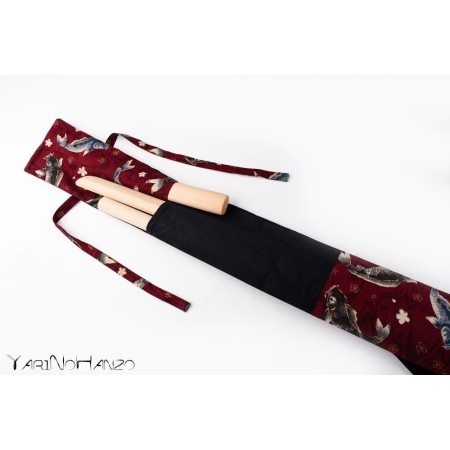 Aikido Bag KOI red | Buki Bukuro KOI | Bag For Tanto, Bokken and Jo