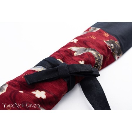 Aikido Bag KOI red | Buki Bukuro KOI | Bag For Tanto, Bokken and Jo