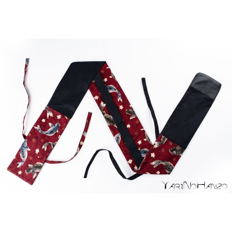 Aikido Bag KOI red | Buki Bukuro KOI | Bag For Tanto, Bokken and Jo